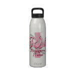Registered Nurse, Pink Cross Swirls Drinking Bottle