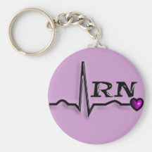 Registered Nurse "RN" Gifts QRS Design Key Chains