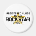Registered Nurse Rock Star by Night Fridge Magnets