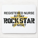 Registered Nurse Rock Star by Night Mouse Pads