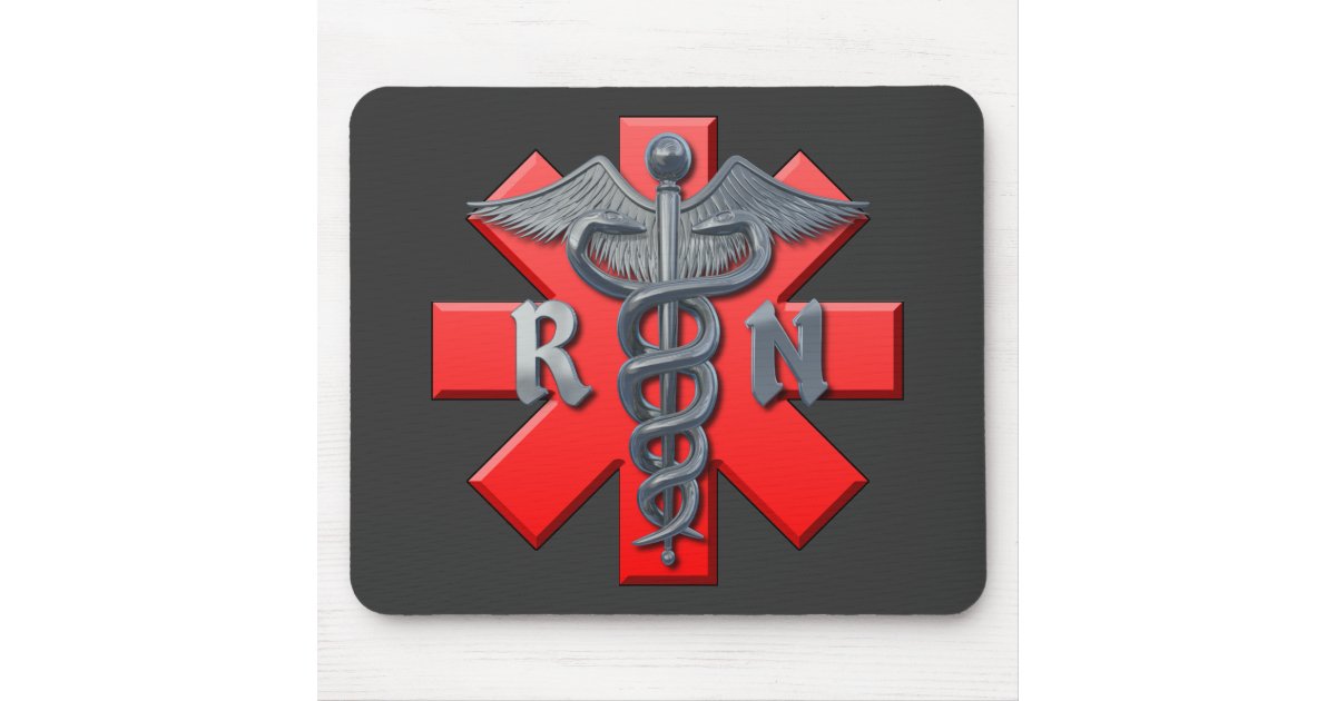 Registered Nurse Symbol Mouse Pad Zazzle