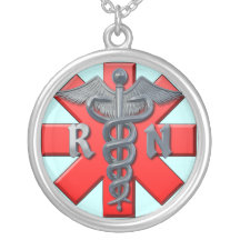 Registered Nurse Symbol Personalized Necklace