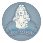 Registered Round Stickers
