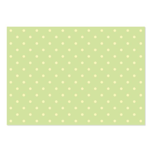 Registry Card - Green and Yellow Polka Dots Business Cards (back side)