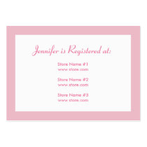 Registry Card - Pink Polka Dots business cards