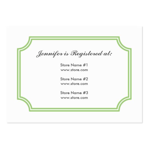 Registry Card with Lotus Square Pattern Business Card Template