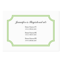 Registry Card with Lotus Square Pattern business cards