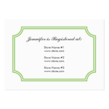 Registry Card with Lotus Square Pattern Business Card Template