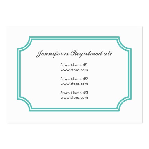 Registry Card with Lotus Square Pattern Business Card
