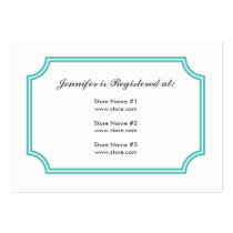 Registry Card with Lotus Square Pattern business cards