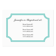 Registry Card with Lotus Square Pattern Business Card