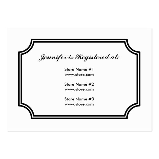 Registry Card with Lotus Square Pattern Business Cards