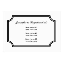 Registry Card with Lotus Square Pattern business cards