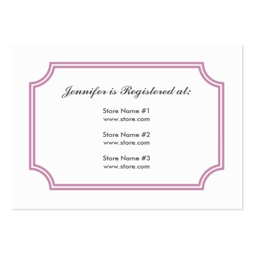 Registry Card with Medieval Cross Pattern Business Card Template