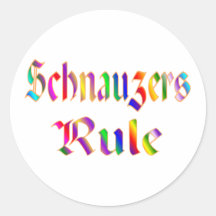 REGLA DE LOS SCHNAUZERS ETIQUETA