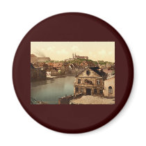 Regnitz and Michaelsberg Bamberg Bavaria Germany Refrigerator Magnets