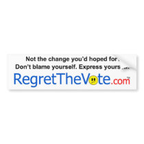 Regret the Vote Bumper Sticker