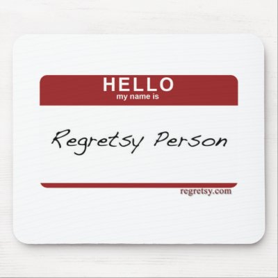 Regretsy Nametag Mouse Pads by Regretsy