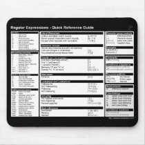 Regular Expressions - Quick Reference Mousepad by etexteditor Regular Expressions - Quick Reference Mousepad