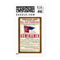 Regular Line of Clipper Ships postage by VintageGear Regular Line of Clipper Ships postage
