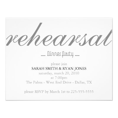 Rehearsal Dinner Announcements
