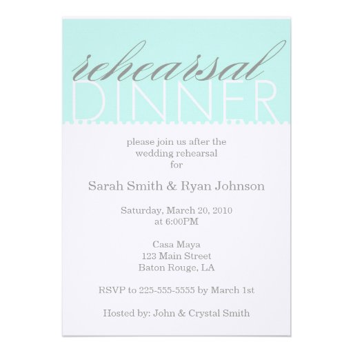 Rehearsal Dinner Announcements (front side)