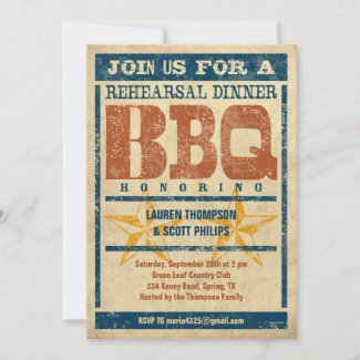 Rehearsal Dinner BBQ Invitations