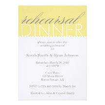 Rehearsal Dinner Custom Invitation