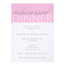 Rehearsal Dinner Custom Invitations