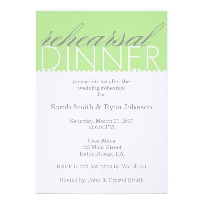 Rehearsal Dinner Custom Invites