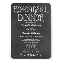 Rehearsal Dinner Invitation | Black Chalkboard
