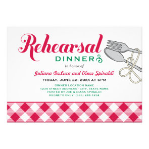 Rehearsal Dinner Invitation | Italian Food