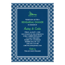 Rehearsal Dinner Invitation | Navy Nautical Theme