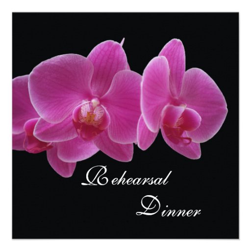 Rehearsal Dinner Invitation -- Orchids