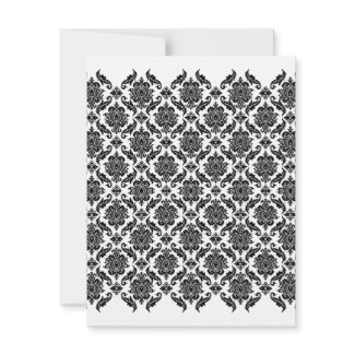Rehearsal Dinner Invitation -Vintage Black Damask invitation