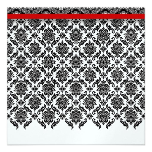 Rehearsal Dinner Invitation -Vintage Black Damask