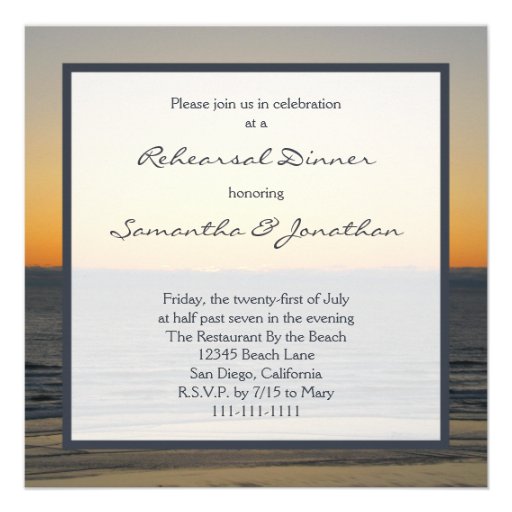 Rehearsal Dinner Invitations