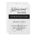 Rehearsal Dinner Invitations Black White Monogram