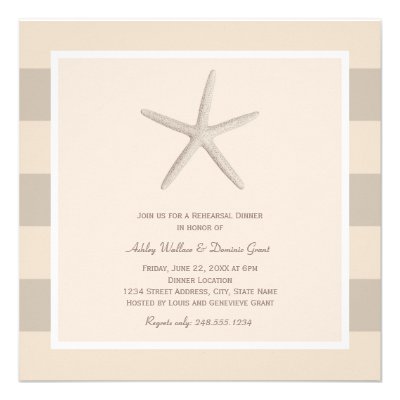 Rehearsal Dinner Invitations | Ivory Starfish