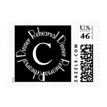 Rehearsal Dinner Letter Initial Postage Stamp by Initialreaction Rehearsal Dinner Letter Initial Postage Stamp