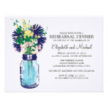 Rehearsal Dinner Mason Jar Wildflowers invitations
