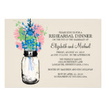 Rehearsal Dinner Mason Jar Wildflowers invitations