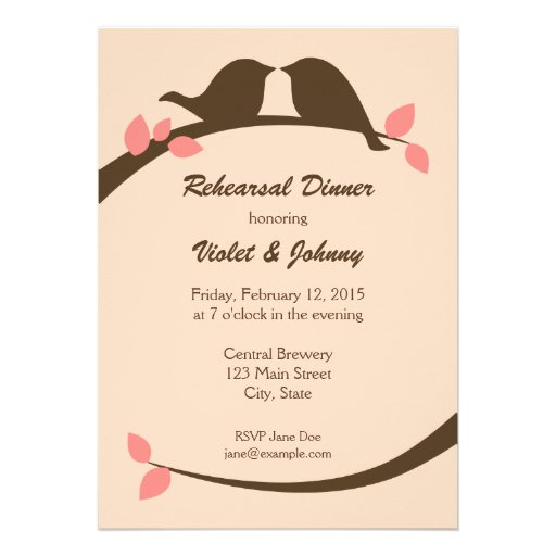 Rehearsal Dinner Personalized Announcement