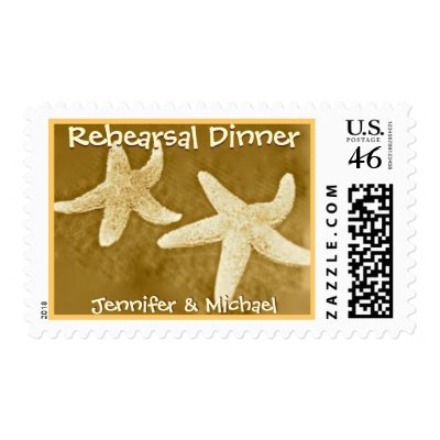 Rehearsal Dinner Starfish with personalized bride Stamps