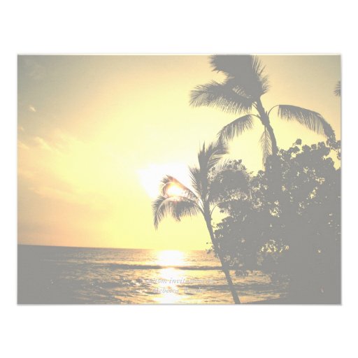 Rehearsal Dinner Tropical Sunset Announcements