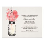 Rehearsal Dinner - Wild Flowers & Mason Jar Custom Invites