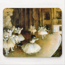 Rehearsal of a Ballet on Stage - Degas mousepads