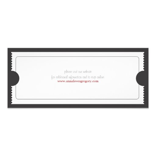 Rehearsal or Welcome Dinner - Ticket Invitation