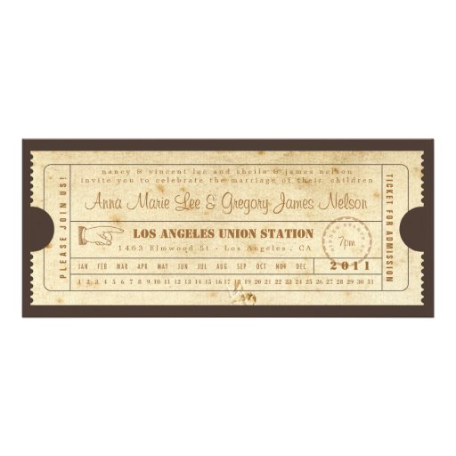 Rehearsal or Welcome Dinner - Ticket Invitation