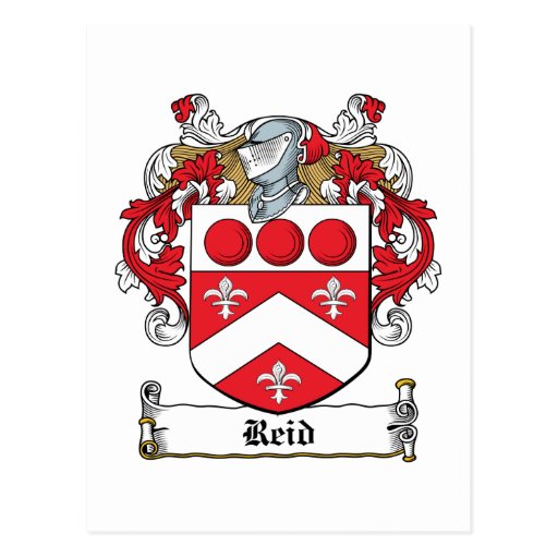 Reid Family Crest Postcard